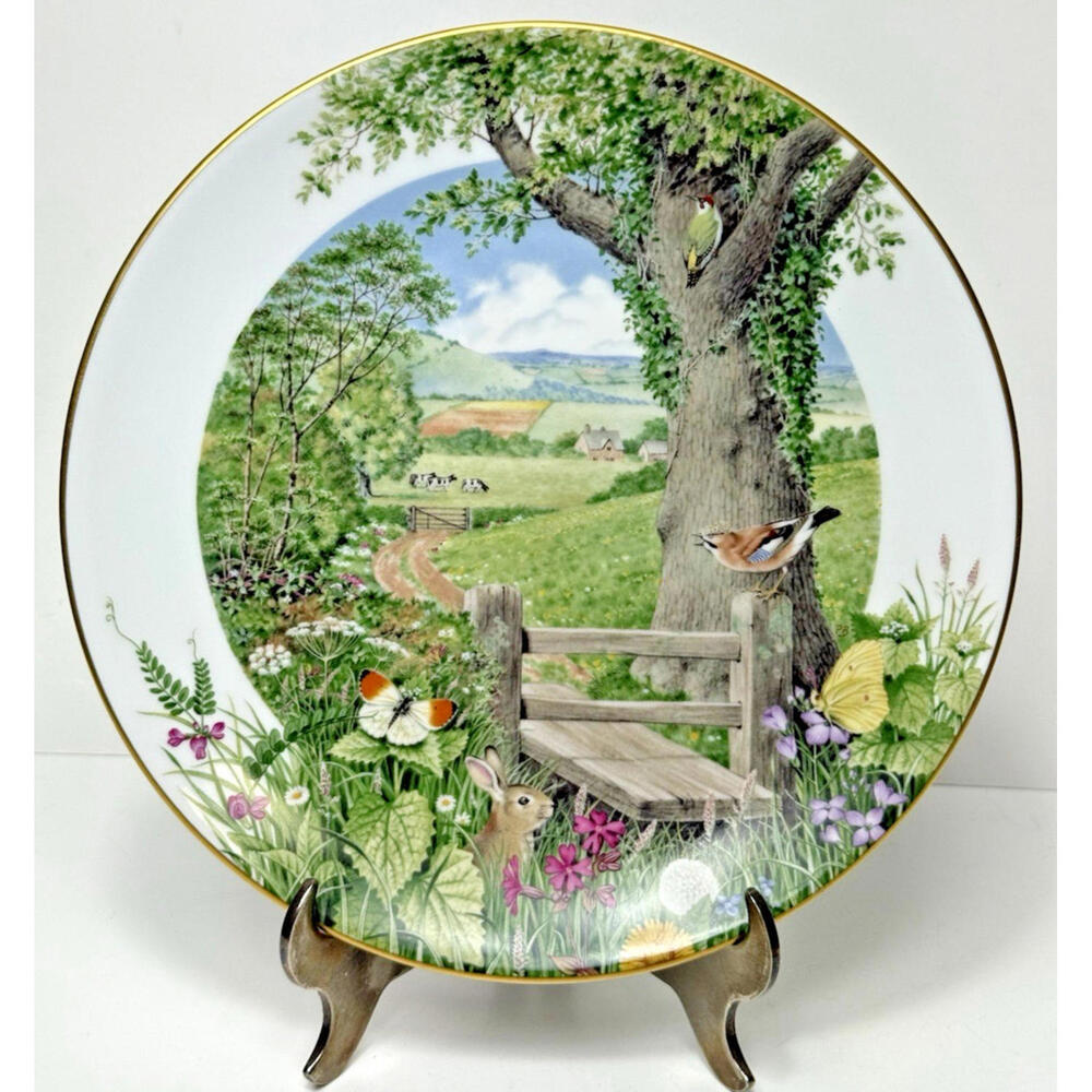 VTG Royal Worcester Plate A Country Path in May Peter Barrett Ltd Edition 1979